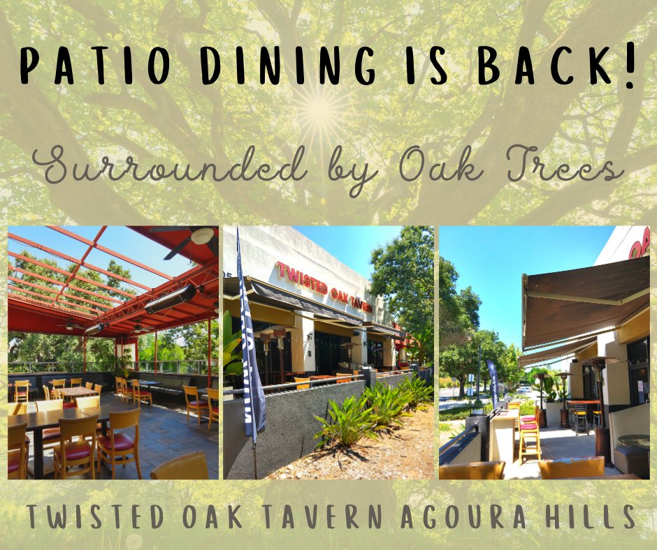 TwistdOakTavern's tweet image. Patio dining returns just in time for Valentines Weekend.  Delivery/Takeout also available.  Reservations encouraged (818) 735-0091  Sat 12-9  Sun 12-7