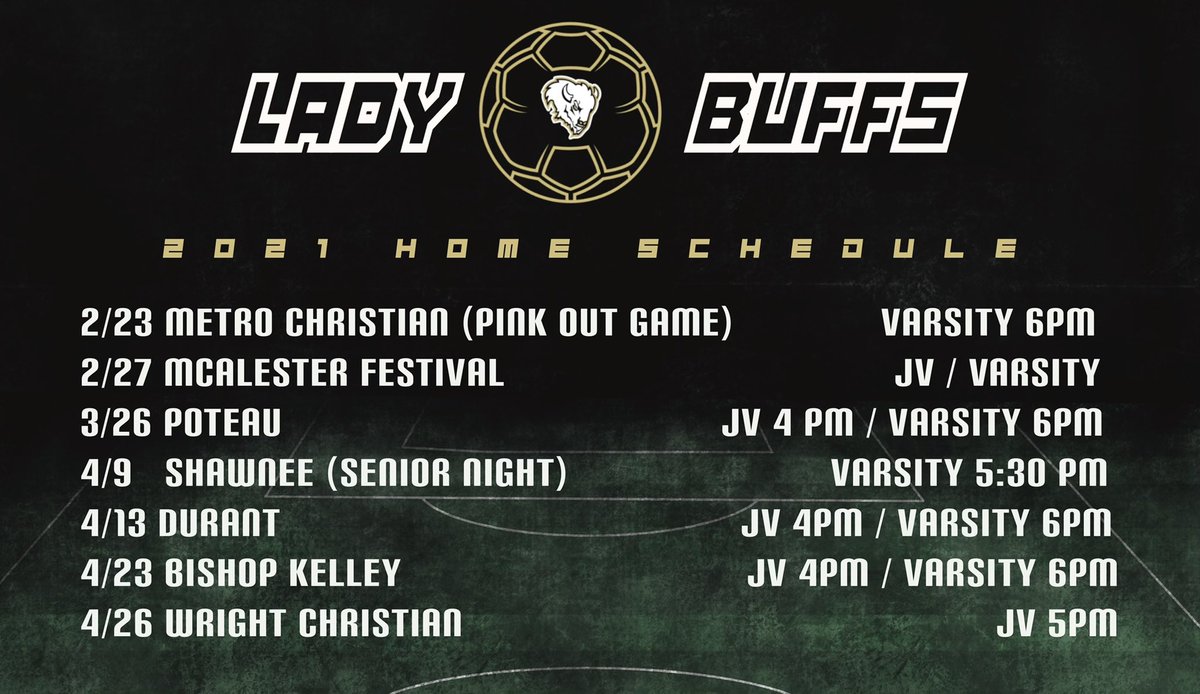 MHSSoccerBuffs's tweet photo. Mark your calendars! 2021 Home Schedule! @BuffSportsRadio @McABuffaloes https://t.co/dVtHyMnpE5