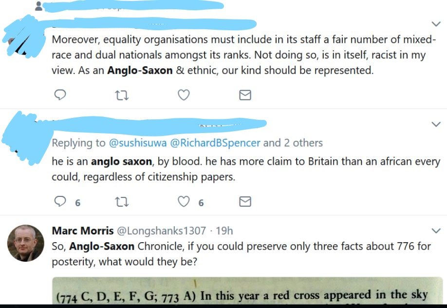 Scholars do a disservice by purposefully misleading the public. Context: the 1st 2 tweets argue  @garyyounge is not English "Anglo-Saxon" but wyte supremacist Richard Spencer is a more legit Englishman. Now look at the 3rd use by a scholar whose repeated use is irresponsible. 5/