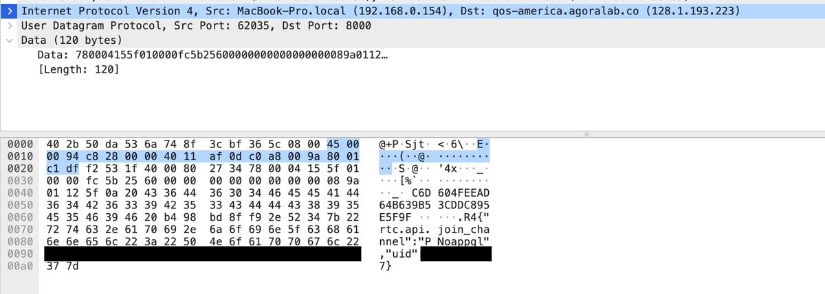 (2) . @joinClubhouse user IDs (not their username — more like a unique serial number) are transmitted in plaintext over the internet, making them trivial to intercept. Chatroom IDs (again, more like serial number) also transmitted in plaintext.(3/8)