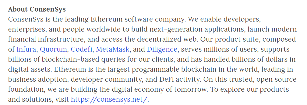 3)  @Consensys has an entire suite of clients they work with, from Infura to Codefi. This is a project with enormous backing that has a token just under 100k in daily volume JUST now at price discovery..