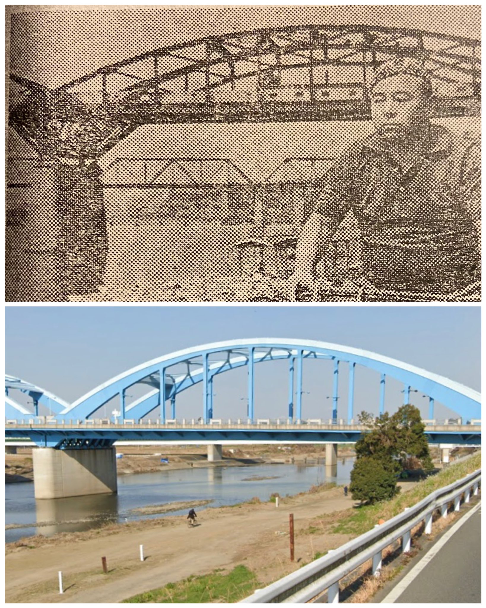 なびすこ 写真は順に ａ日芸能1967年10月15日号 小説ｈ石1968年12月号 別冊週刊ｔ衆1972年2月号 写真1枚目の 橋は多摩川に架かる丸子橋 ストリートビューで大雑把に定点対比 旧景 田中小実昌 T Co Pdbxl0tilv Twitter