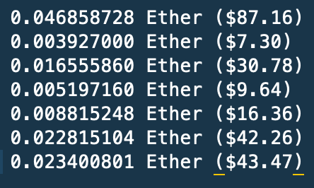 The "new normal" of high #ETH gas fees. This was some ERC20 token transfers, a 1inch swap, a token claim, and a couple uniswap purchases.

This makes the fees on centralized exchanges look cheap. That's not a good thing.