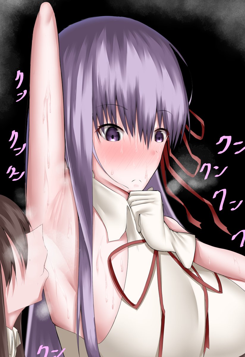 ザビーズに匂いをかがれる汗だくBB 