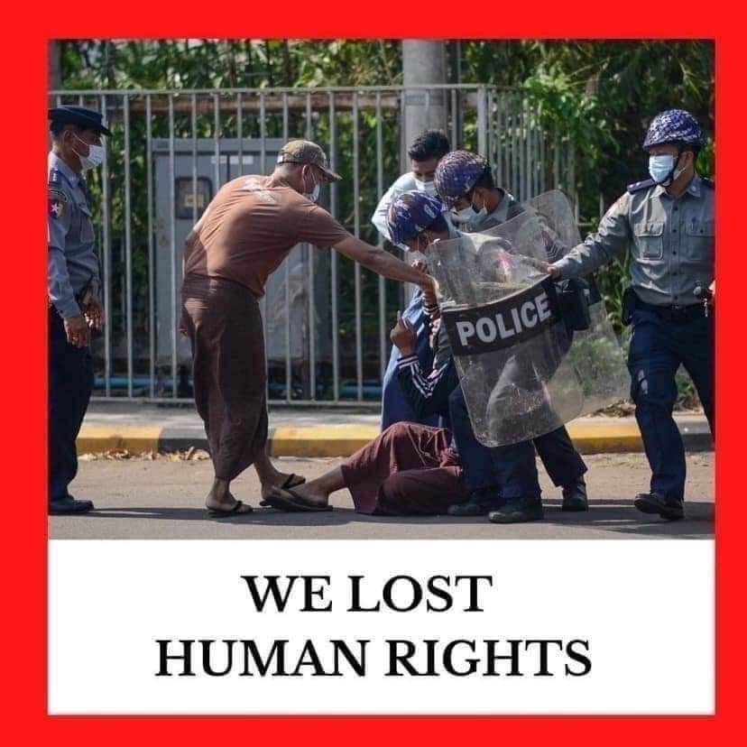 We lost our real voice.                      We lost our human rights  #SaveDemocracyinMyanmar