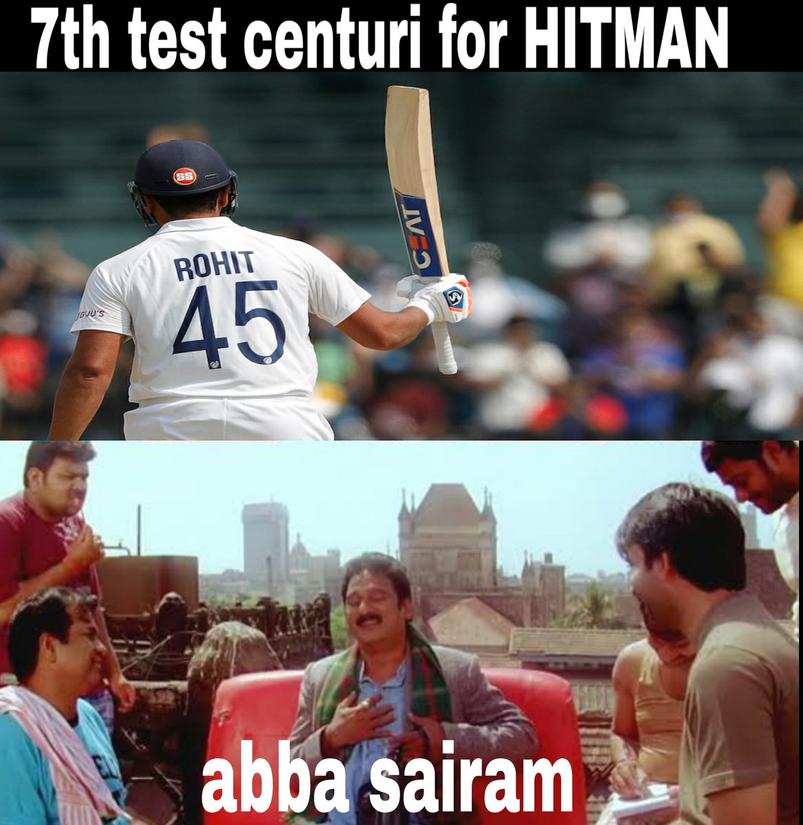 srasanth_7's tweet photo. 7th test century for ROHITH @ImRo45 #Chepauk #Chennai https://t.co/FYtoSGZ4dF