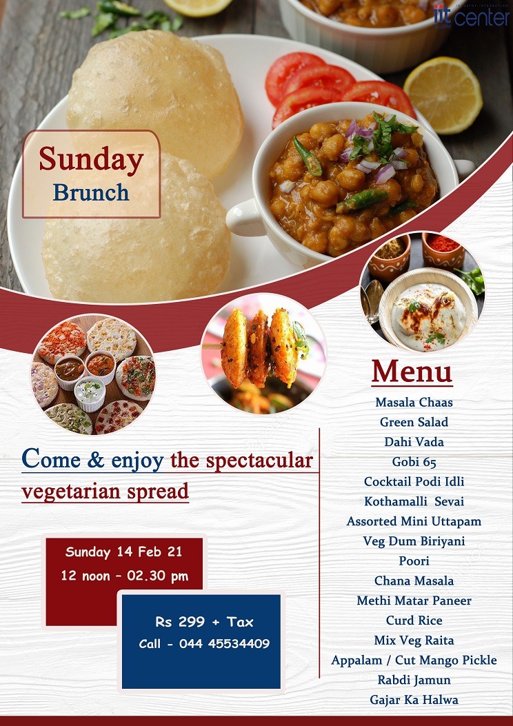 #SundayBrunch

Come & enjoy the spectacular vegetarian spread.

#vegetarianspread #eatout #iitalumnichennai #iitaiic #iitalumnies #alumnigathering