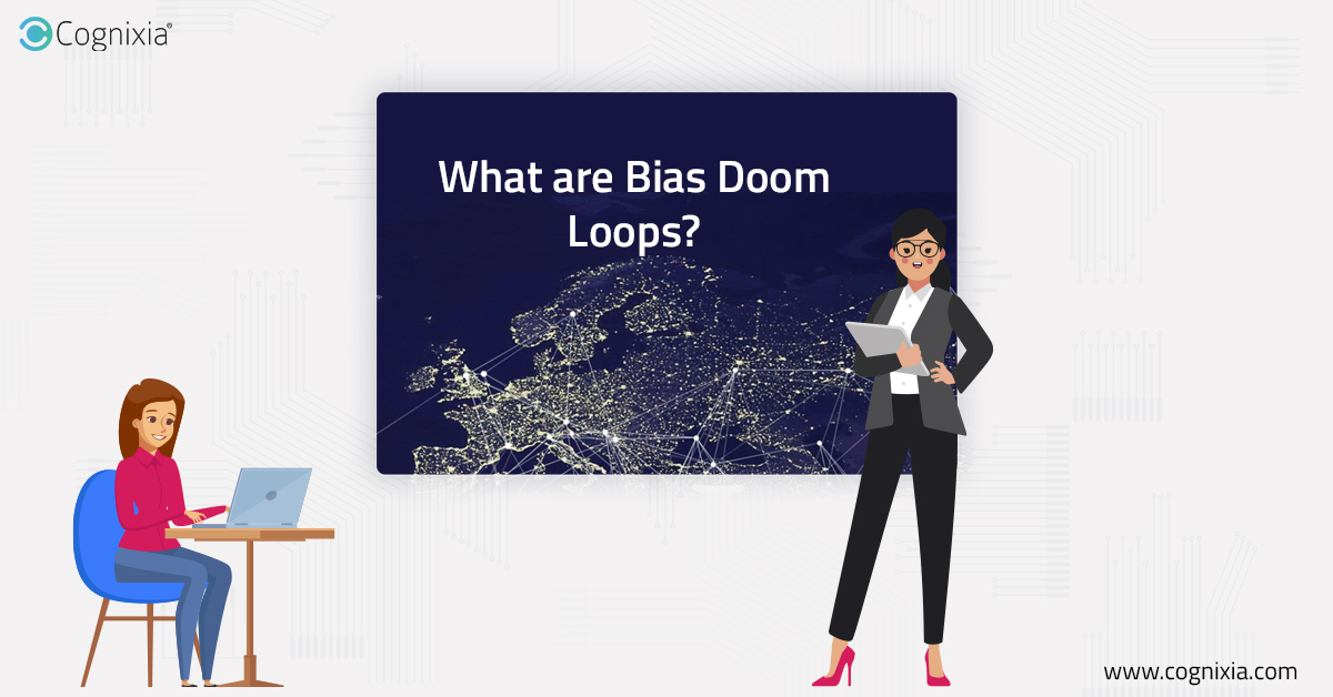 Cognixia's tweet photo. Bias is one of the most dangerous loopholes when working with data. Have you experienced or heard of any such bias doom loop? Share with us and let's learn together! #doomloop #datascience #flywheel #programinglovers #datascientist #machinelearning #pythonlovers #pythonprograming https://t.co/i9u59wFyeY