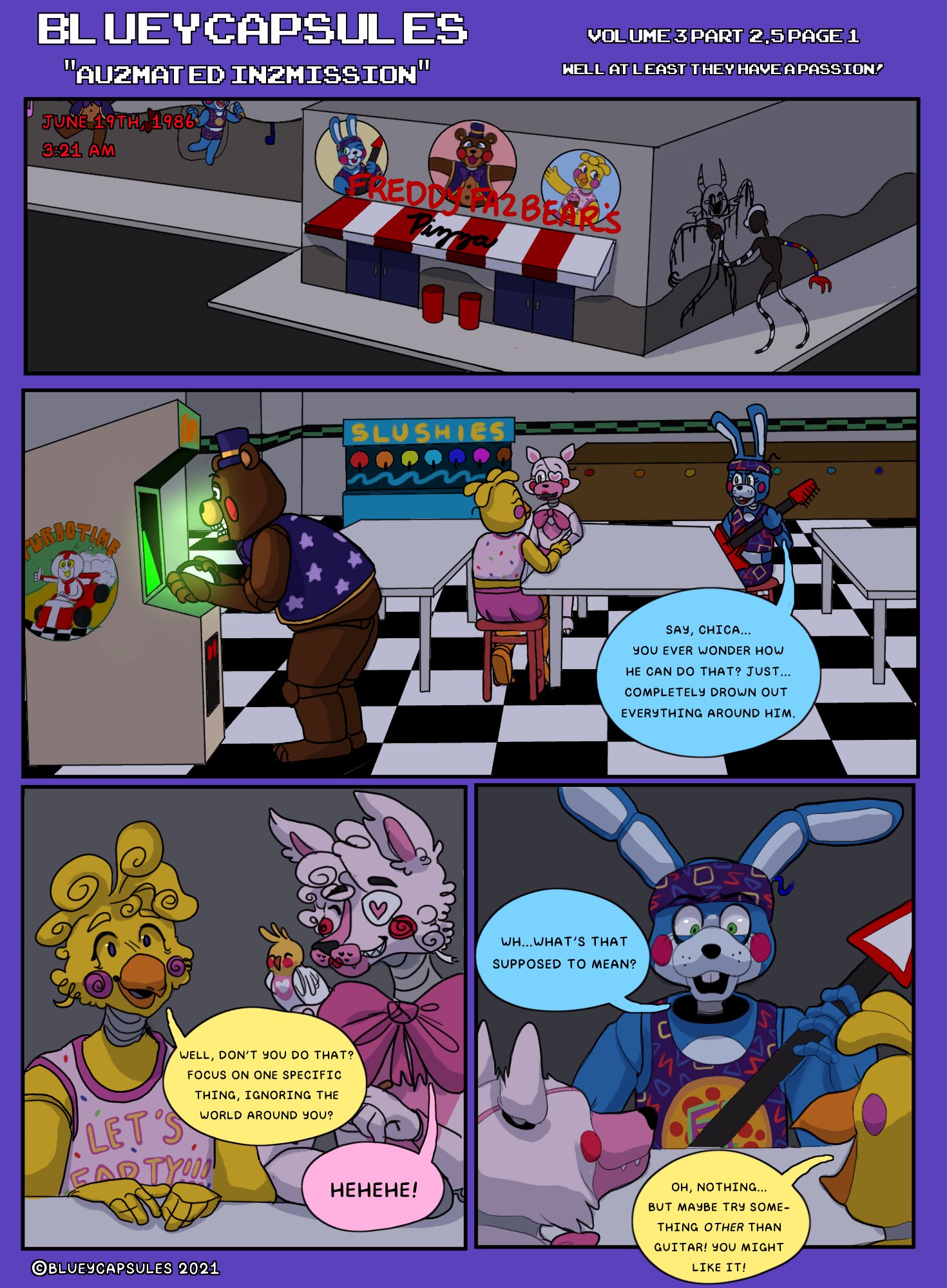 Bluey Capsules BR on X: O tempo acabou #FNAF #blueycapsules