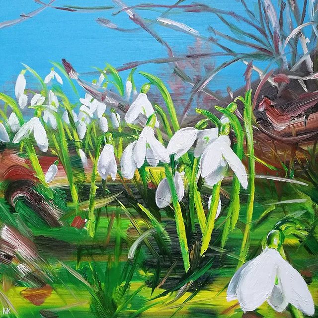 NickPikeArt's tweet photo. 'The Coming of Spring' original oil painting and greeting card is 30% cheaper until the end of this month! 🙂

https://t.co/N67TqDFCVc

#snowdrops #snowdrop #flowers #art #originalart #artdiscount #artoftheday #winterart #winterflowers #websale #greetingcards https://t.co/YMtL8DWHPu