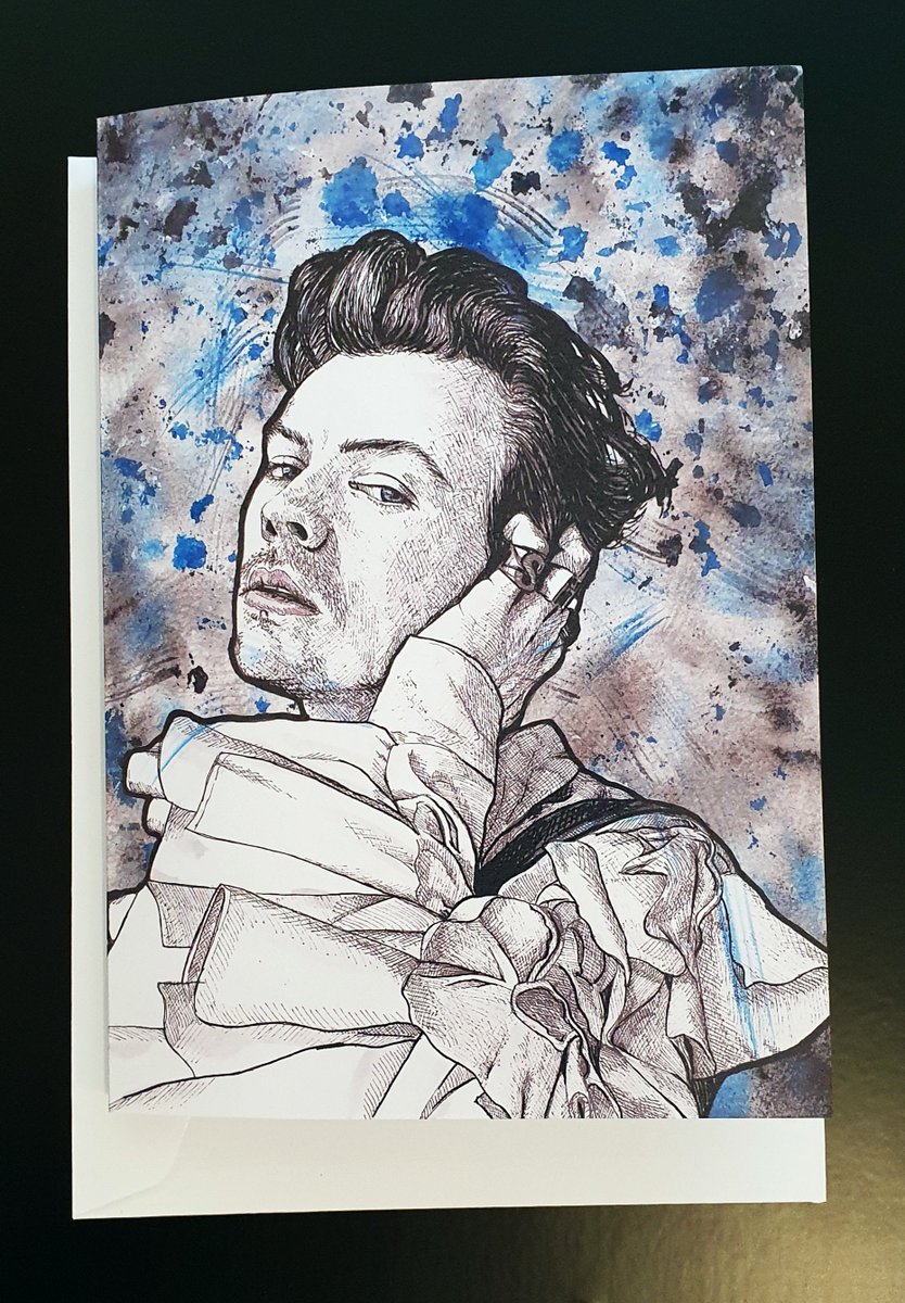 squeakie's tweet photo. Harry Styles greeting card | One Direction gift | Greeting card | Birthday Card | Harry Styles gift https://t.co/7ARFVuyal1 #PopArt #Etsy #art #LineArt #Artwork #giftIdea #OneDirectionFans https://t.co/NpcvelXOAc