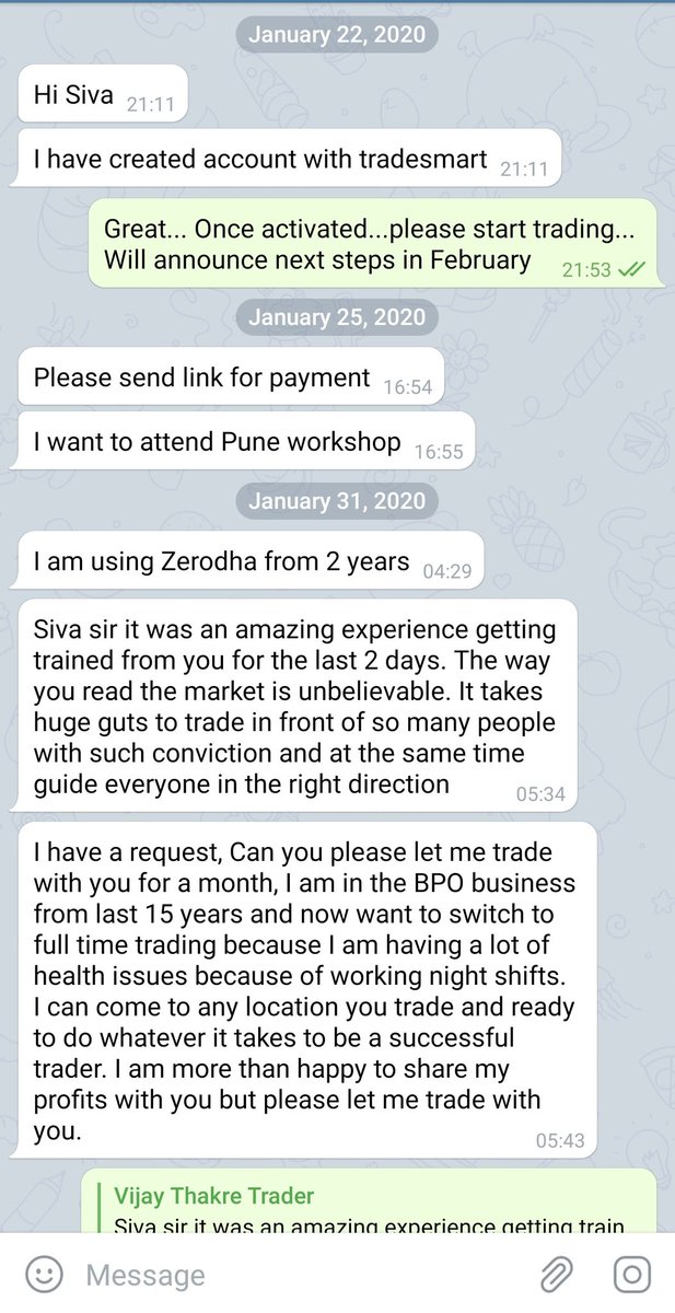  Team, Here's a Journey Of A Trader, who started his Journey Last January with me in Pune. If you believe in our system & if you follow with Discipline. The Magic is right in front of you. Though it's a Long Journey. See how he has evolved over a period of time(1/10)