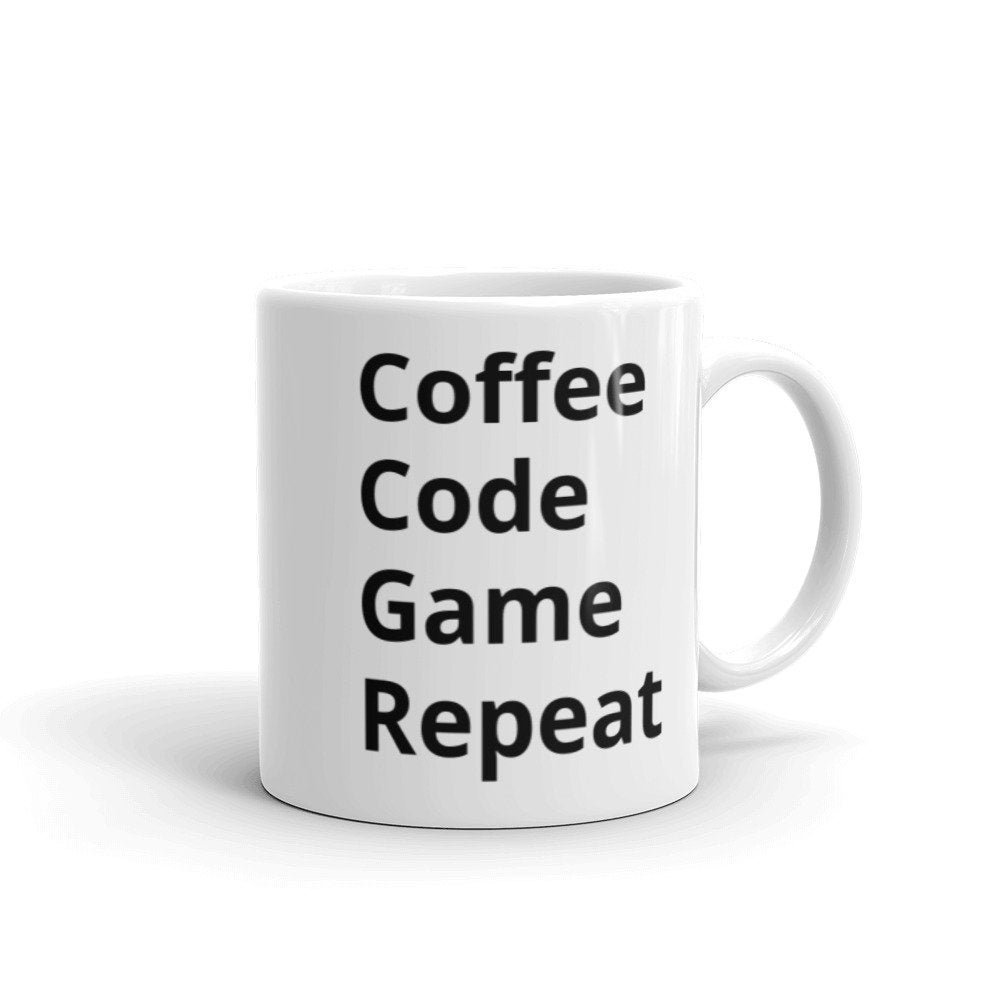 tucamsam_stream's tweet image. Excited to share the latest addition to my #etsy shop: Coffee Code Game Repeat Mug #programmermug #codermug etsy.me/3qgQObn