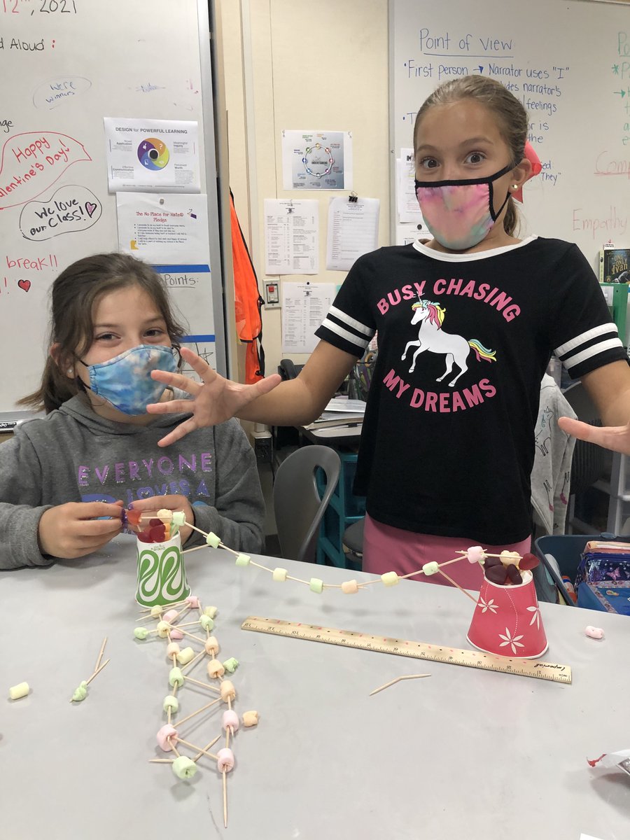 MsSingerEDU's tweet photo. Had so much fun celebrating #ValentinesDay w/ 
#mssinger4th! After decorating cards, Ss put their their engineering skills to the test as they competed to build the longest bridge using cups, toothpicks &amp; Valentine's Day candy! So much love for these kids 💞#delmarhillsk6 #DMUSD https://t.co/jaAEkmcBwJ