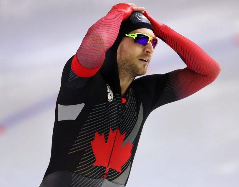 Canadian speedskater Laurent Dubreuil on top of the world