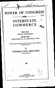 {Read/Download} Power of Congress over interstate commerce. First part ...