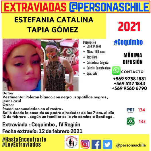 Personas Extraviadas 🇨🇱#LeyExtraviados tweet media