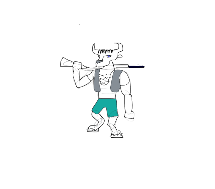 john_errwin's tweet photo. Got to play #Spacejammer with folks I usually just chat via discord! *raises first against timezones*
Played Prokopos, a well-traveled minotaur spacejammer, coming out of trade work to do adventuring and carousing. Here's my silly attempt to sketch him via excalidraw. https://t.co/baxWdveze7