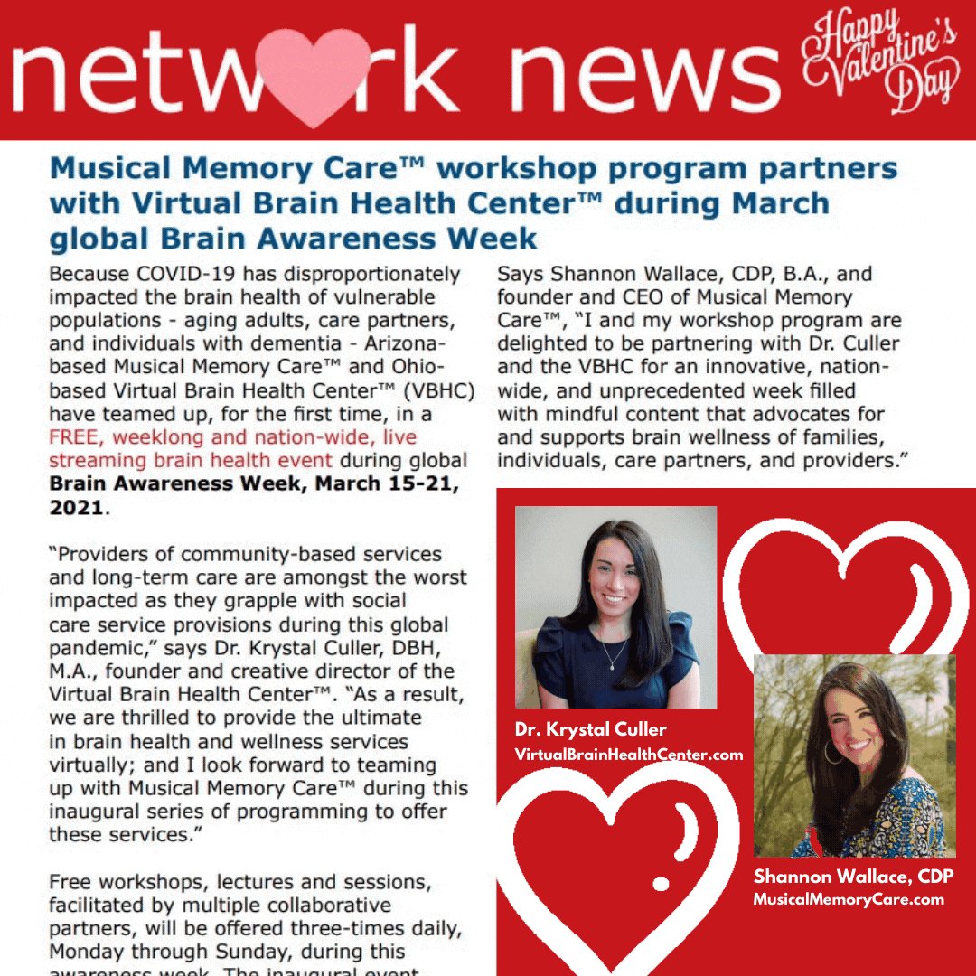 DrKrystalCuller's tweet photo. 🙏Thanks a mil, @VtVNetwork, for sharing information about our Brain Awareness Week Events on March 15-21. 💓#grateful to be partnering w/@swallacesings &amp; other industry #experts. 🖱️Registration is open ➡️https://t.co/91Iy2GJVhl @VirtualBrainCtr @atlanticfellows @GBHI_Fellows https://t.co/ugj77HVZ0c