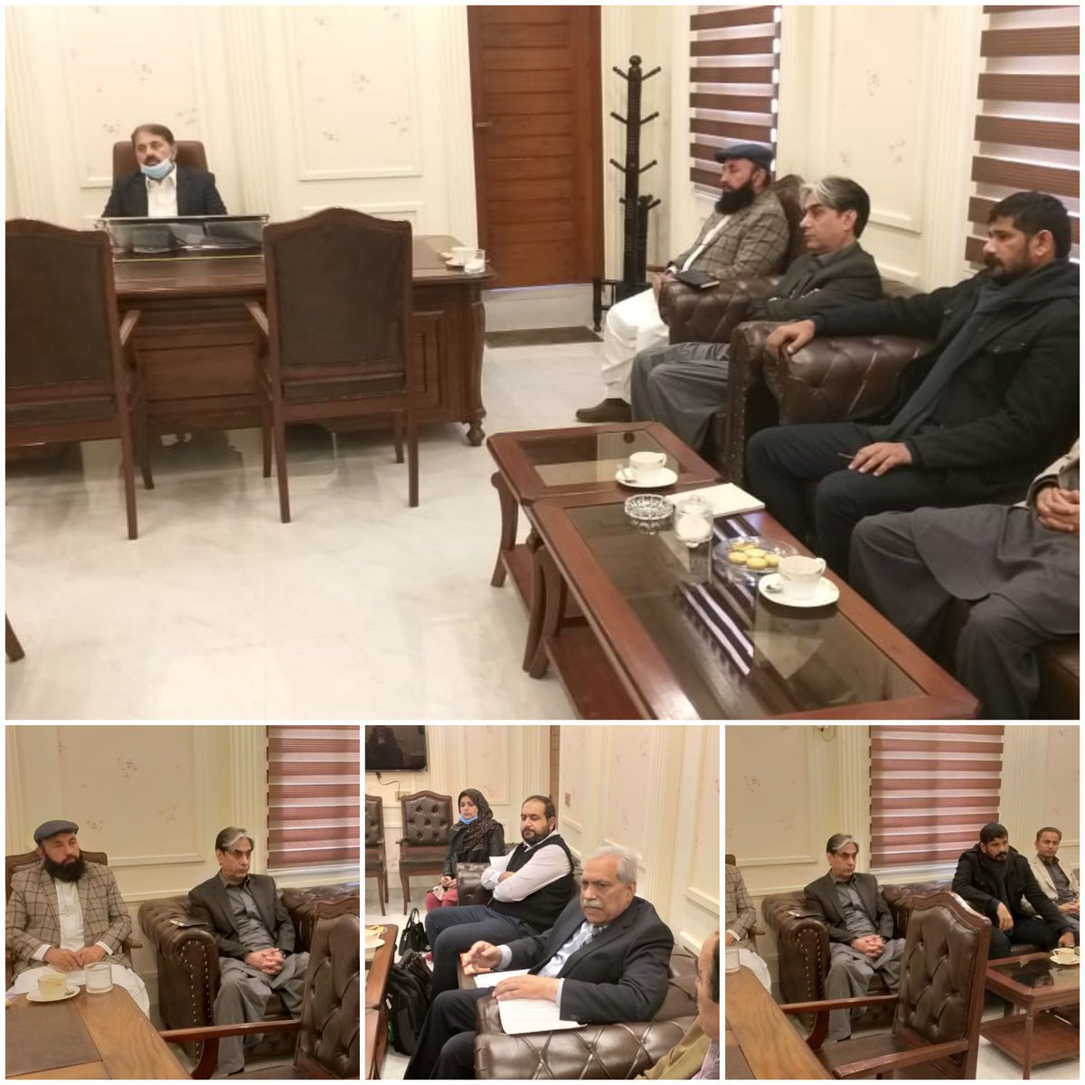 HigherDept's tweet photo. Meeting with HEC delegation chaired by worthy Secretary Higher Education Department Mr. Muhammad Hashim Ghilzai, Mr. Abdullah Jan ex Secretary H/Edn, Mr. Hameedullah Khan Nasar AS (Dev:) H/Edn and Mr Muhammad Rafiq Ghilzai have also attended the meeting.@jam_kamal @SardarRindPTI https://t.co/Ih6wkgoCvu
