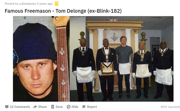 mikewolfpack100's tweet photo. TOM DELONGE:  Former Blink 182 band member/singer.  Freemason?  UFO Research $$ laundering front?  Working w/ Hillary/Podesta?  Tom doesn't realize that he's been set up as a DS Fall Guy by MSM (i.e. Rolling Stone) as early as 2016.  He will soon.  (Wikileaks email photo'd below) https://t.co/QGbkr3FzoS