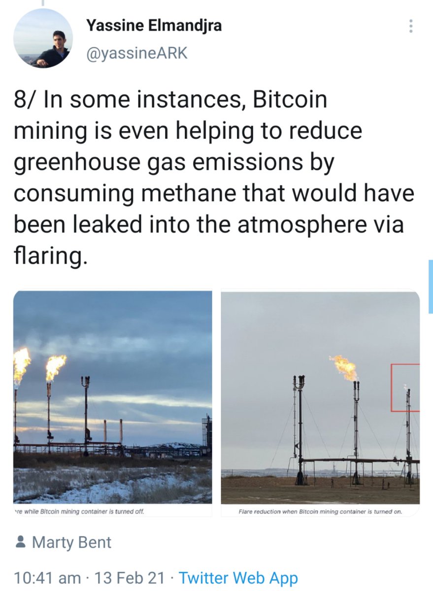 8/ This is referencing a tiny operation with a half-dozen clients. At best what they do is use stranded energy - using the gas in generators is no more environmentally friendly than flaring it. Oh, and the owner wants to use the tech to restart defunct oil fields!