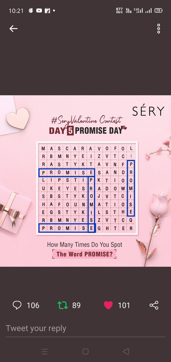 Shivani_V05's tweet image. 4 TIMES

#SeryValentine #Contest
#GetSetSERY #SeryCosmetics
@serycosmetics

Friends
@Abhi1424P 
@Nehathegreat1 
@imPalak18