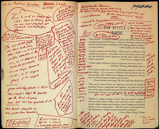 Writing while you read sounds like a foreign concept, but great writers have always jotted down their thoughts in the marginalia of books. To them, the lines between production and consumption were often fluid.Here are David Foster Wallace’s notes.