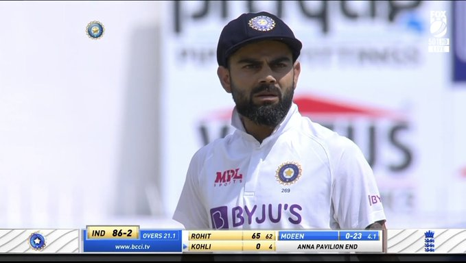 deanbwilson's tweet photo. Kohli vs English spinners. Who got the best look. Adil Rashid or Moeen Ali? https://t.co/cvYD082ndR