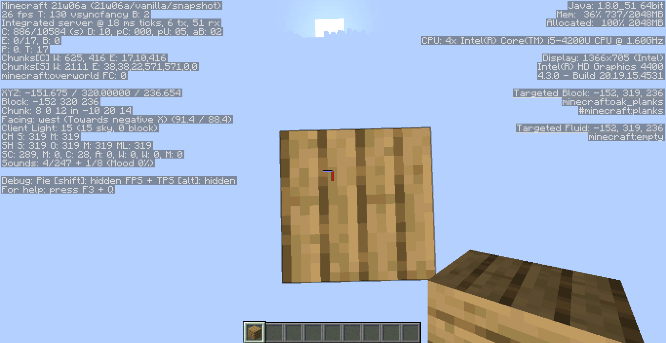Hakuryu 999 これでもマイクラ垢 Minecraft 1 17 最新スナップショット 21w06a 限界高度拡張 最低 0 64 最高 256 3 建築勢が歓喜するアプデ間違いなしですね 追加情報 マイナス座標において鉱石が多数生成されていました 今後