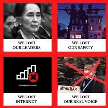 #WhatsHappeningInMyanmar 
#Feb13Coup
