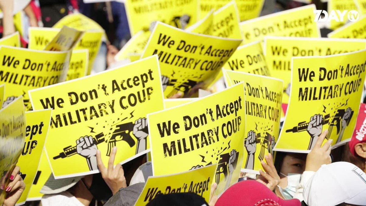 PyaeHtunn's tweet photo. #Feb13Coup #WhatsHappeningInMyanmar #RejectTheMilitaryCoup #ShameOnYouRussia #ShameOnYouChina https://t.co/4RKCnXPEUm