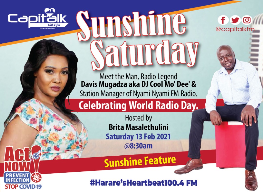 capitalkfm's tweet photo. In celebration of World Radio Day, today on the #SunshineFeature, @brita_masale talks to radio legend, Davis Mugadza aka DJ Cool Moe Dee

Tune in as they talk about this year's theme "New World, New Radio" &amp; what that means for them.

8:30am.
Don't miss it!

#SunshineSaturday https://t.co/ny6X5ovNuL
