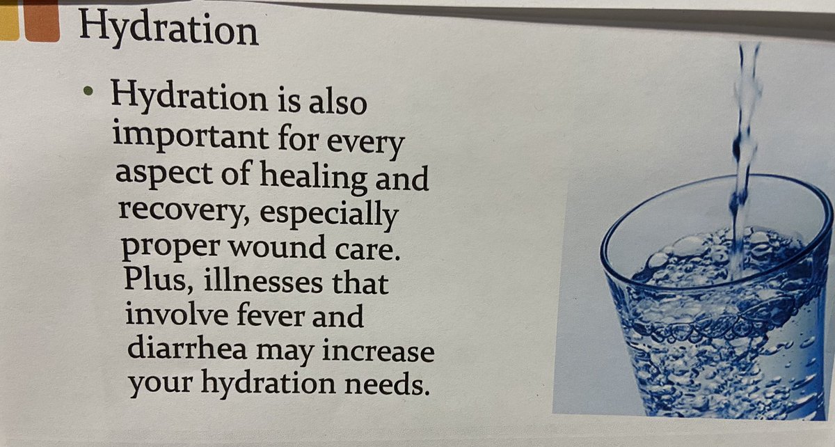 Tonight we shared some food for thought info. We talked to are employees on the importance of proper food when recovering from an illness or something major. We also talked about the importance of hydrating in the winter.