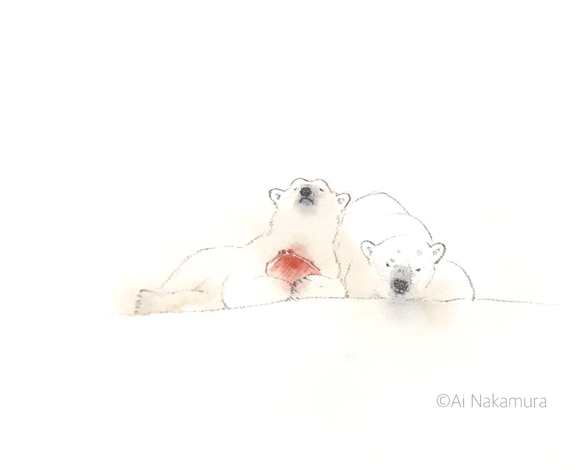 中村 愛 かわいいふたり 天王寺動物園 ゴーゴ いっちゃん ホッキョクグマ イラスト 中村 愛 かわいいふたり 天王寺動物園 ゴーゴ いっちゃん ホッキョクグマ イラスト