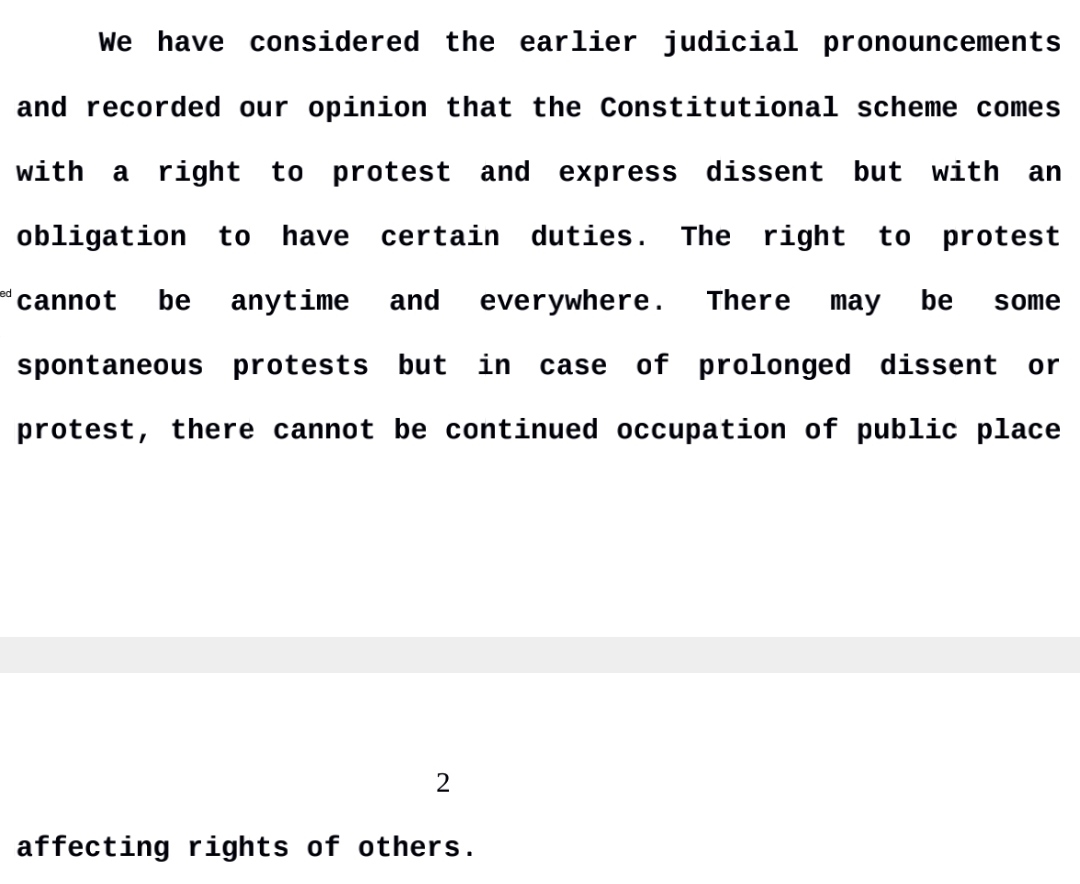 When will the Supreme Court learn to do better legal reasoning? So many problems with this order which dismisses the Shaheen Bagh review petitions. Thread/rant.