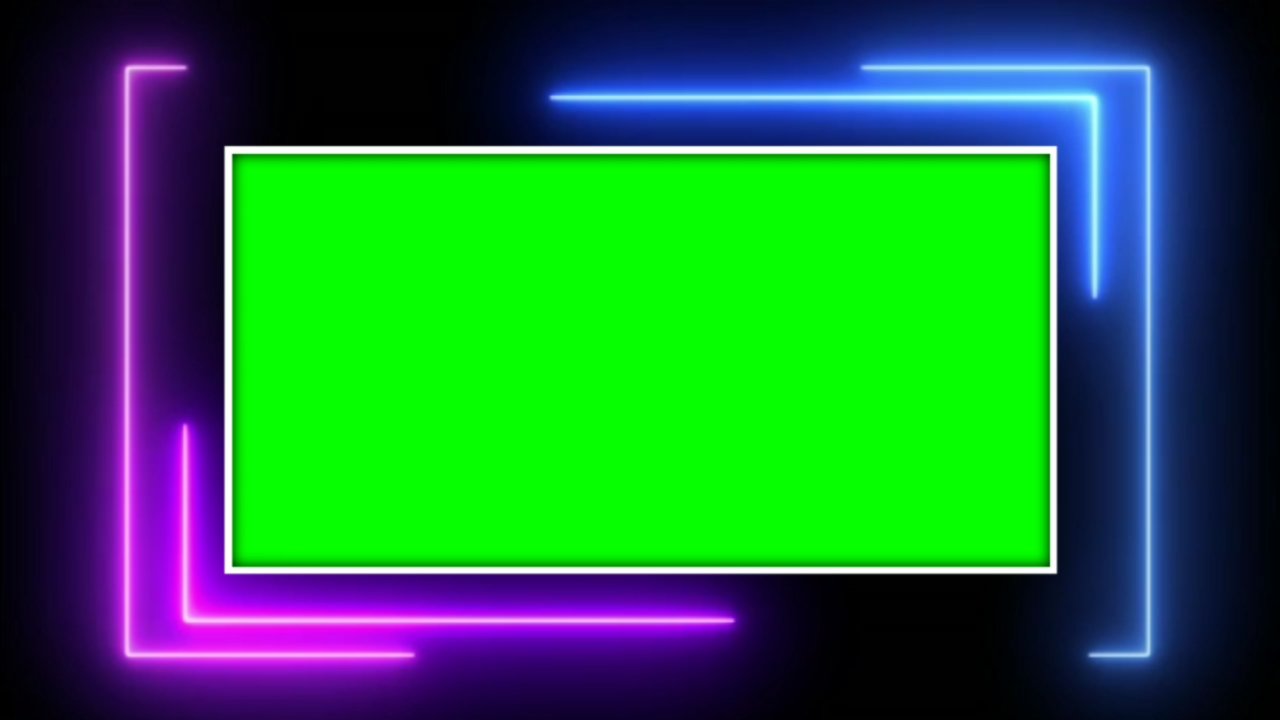 Crazy Editor auf X: „Dubble Neon Light moving boarder frame green screen  animation effect hd footage.    / X