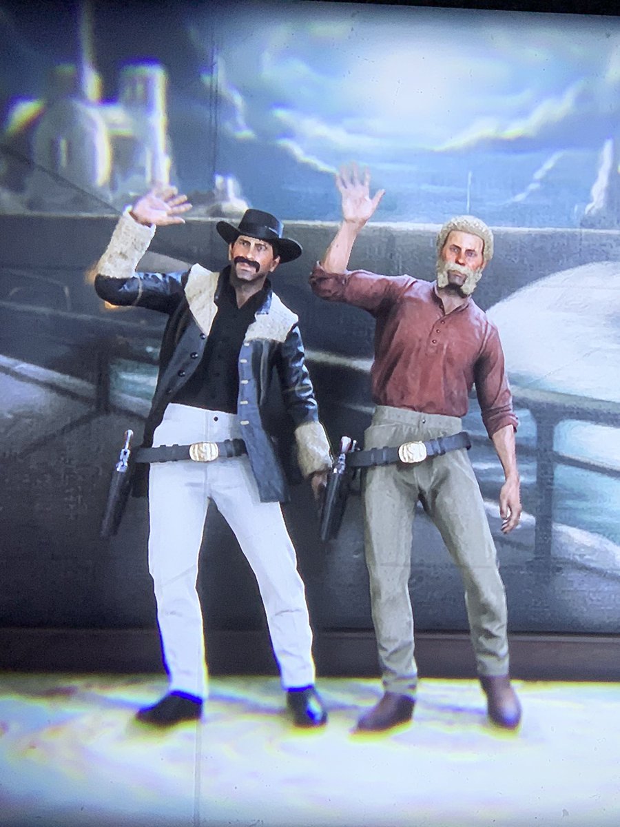 EssentialGents's tweet photo. Swung into the St. Denis photo studio to snap one for our boy @MasterWayneTV ! #HiWayne #RedDeadRedemption2 #RDR2 #RDO #rdr2online #RockstarGames #SupportSmallStreamers #oldtownroad #twitch #gamers @Phoenix_Jefe @essentialgary @TheKidGaming4 HI WAYNE https://t.co/desxvGeaa2