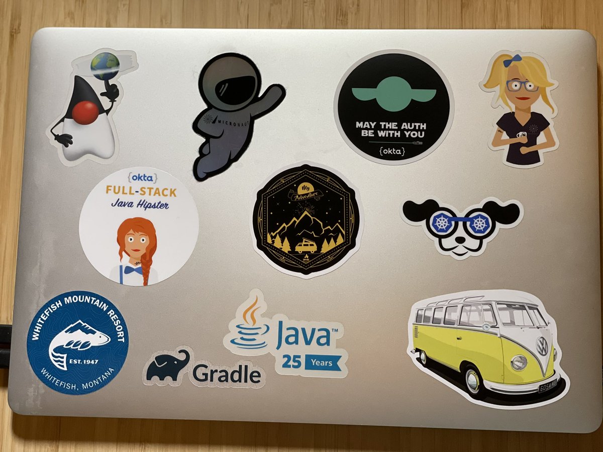 mraible's tweet image. Show me your lid! #java