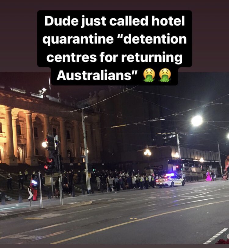 I probably don’t need to tell you the whole thing was intensely white. This line calling hotel quarantine “detention centres for returning Australians” was particularly cooked.