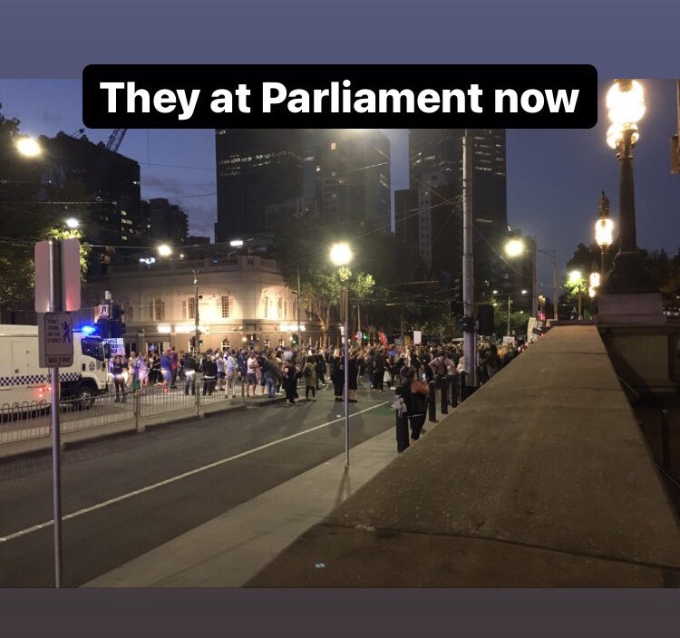 Then they made their way to Parliament, some contingents had converged by this point and I’d guess there was 300-400 people