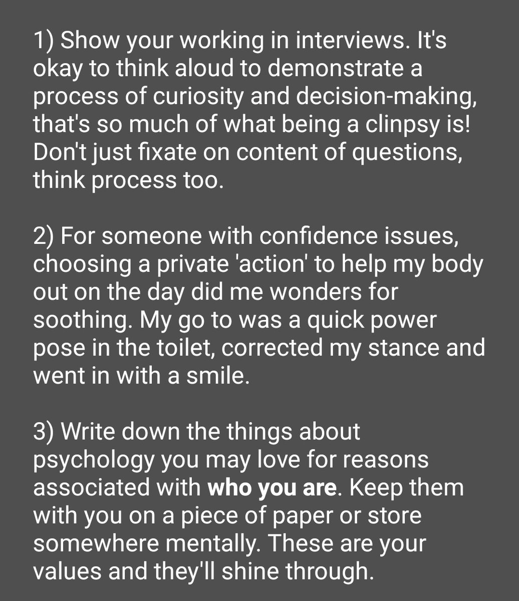ZoeAHamilton's tweet image. I love this thread! I am in awe of those preparing to sit #selectiontests and interview for the #dclinpsy and #traineeclinicalpsychologist posts this year, in unrivalled apocalyptic circumstances! Here are some of my tips too. Look after yourselves! ☔ 🌈