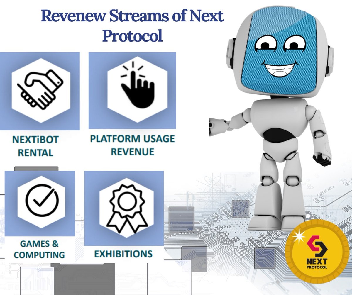 ProtocolNext's tweet image. Revenew Streams of Next Protocol #Greetibot #nextibot #robotokens #NextProtocol #TokenSale #deliveryBot #blockchain #steribot #Etehreum #AssetToken #Defi #DistributedLedger #Carryibot