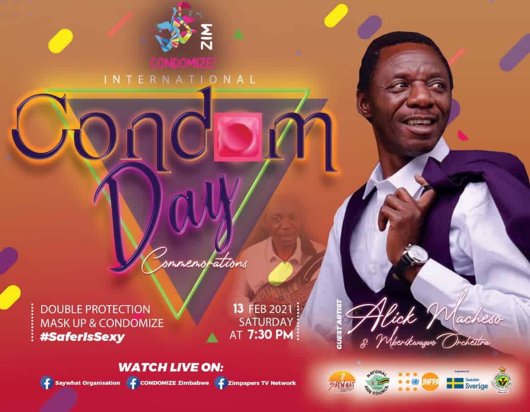 Do not miss @alickmacheso3's performance tonight at 1930 HRS CAT on the Zimpapers TV Network Facebook page as we commemorate International Condom Day.

#GetThePicture #Zimbabwe #CondomDay2021 https://t.co/Lf9ZUP99kW