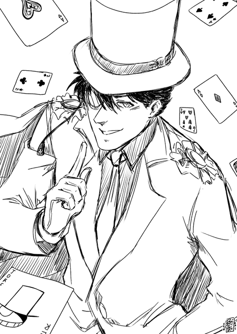 A dashing Kaito for @Bel_x_Bel ! First time drawing him, and this was just so fun! Cape go s w o o s h! 