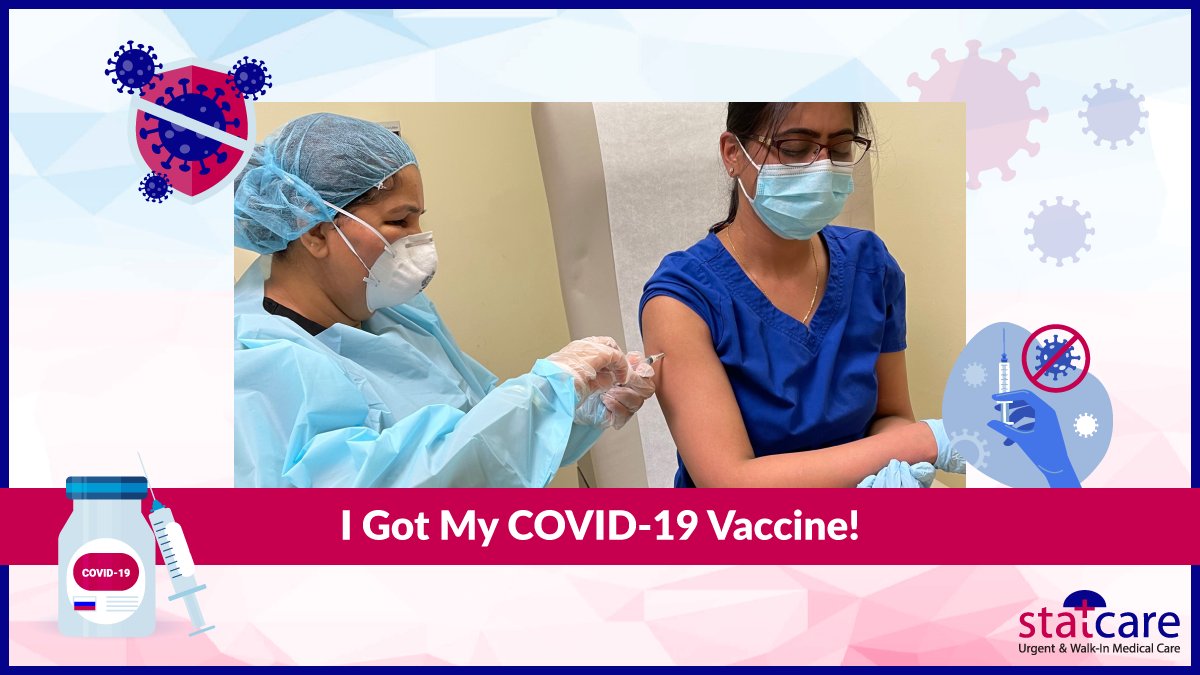 statcare's tweet photo. Dr. Jain delivers the COVID vaccine to a Statcare Team member. Together, we can all do our part to beat COVID and protect our community. https://t.co/HbzPJfYXwy
...
#covidvaccine #statcareteam #pandemic #COVID19 #vaccine #healthcareheroes #beatcovid #endcovid #covid #coronavirus https://t.co/XUU46WclPe