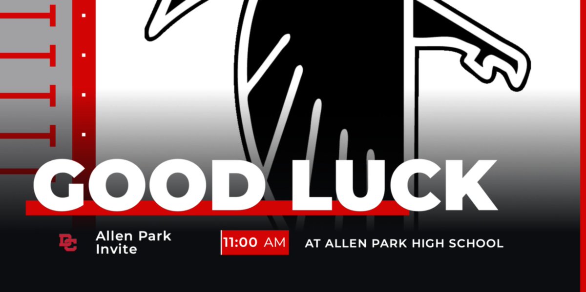 GOOD LUCK TO OUR CHEER TEAM TODAY AS THEY START THE SEASON AT THE ALLEN PARK INVITE!!