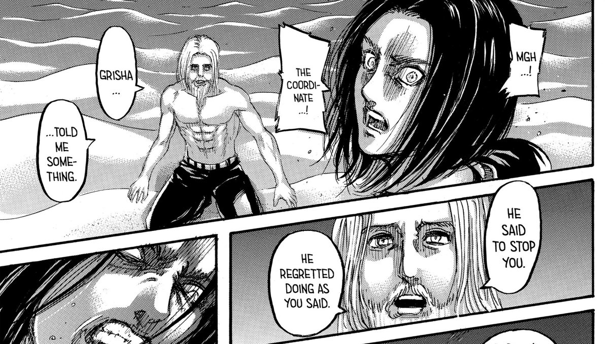 Jawaban sederhananya, kalau Grisha tidak mengikuti 'alur' darinya, maka Eren kecil tidak akan ter-trigger, tidak akan mendapat kekuatan titan, tidak akan tahu rahasia dunia luar, dan 'that sight' yang diincarnya tidak akan pernah tercapai.