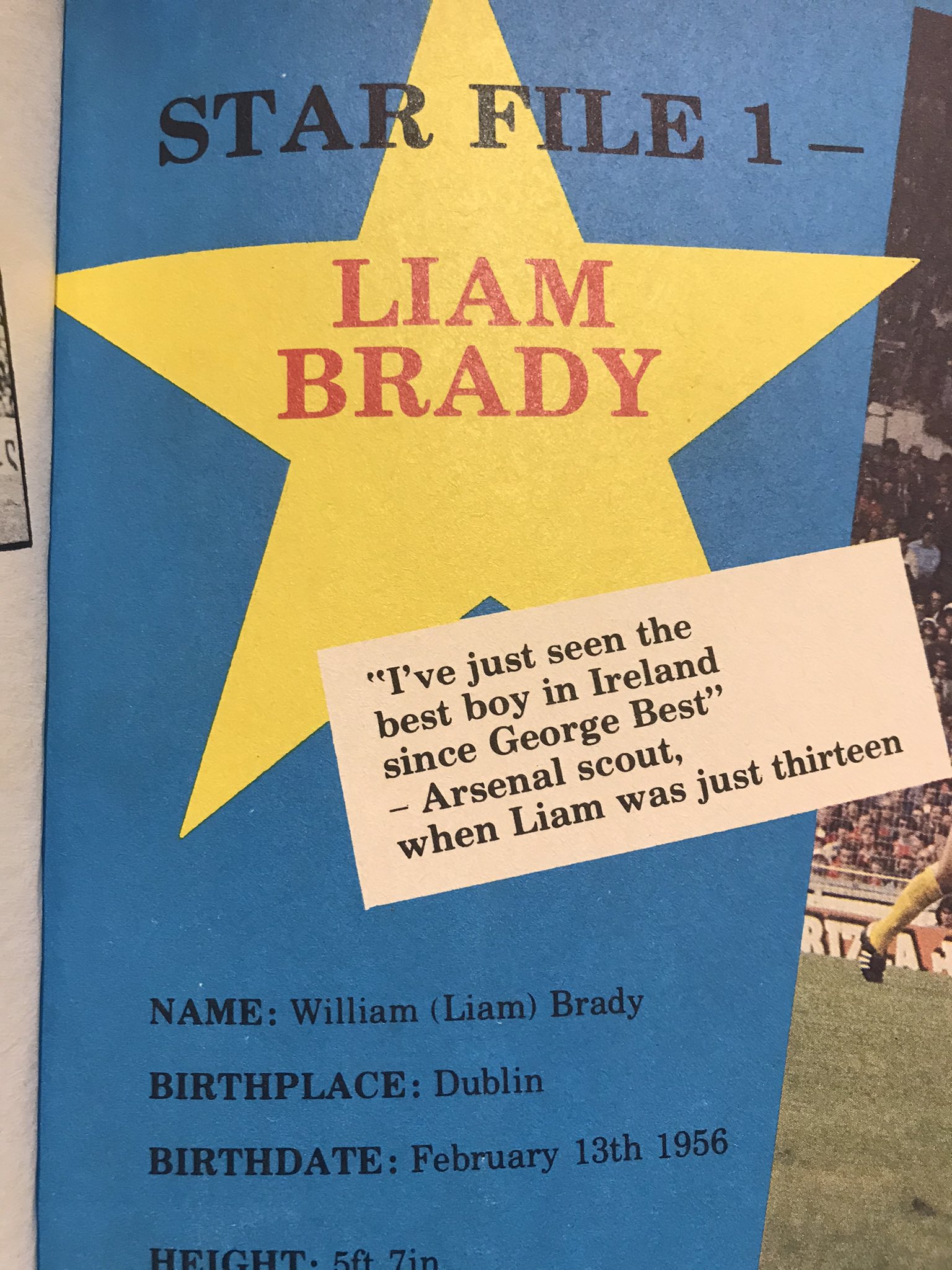FA Soccer book for boys 1981. Happy birthday to Liam Brady  