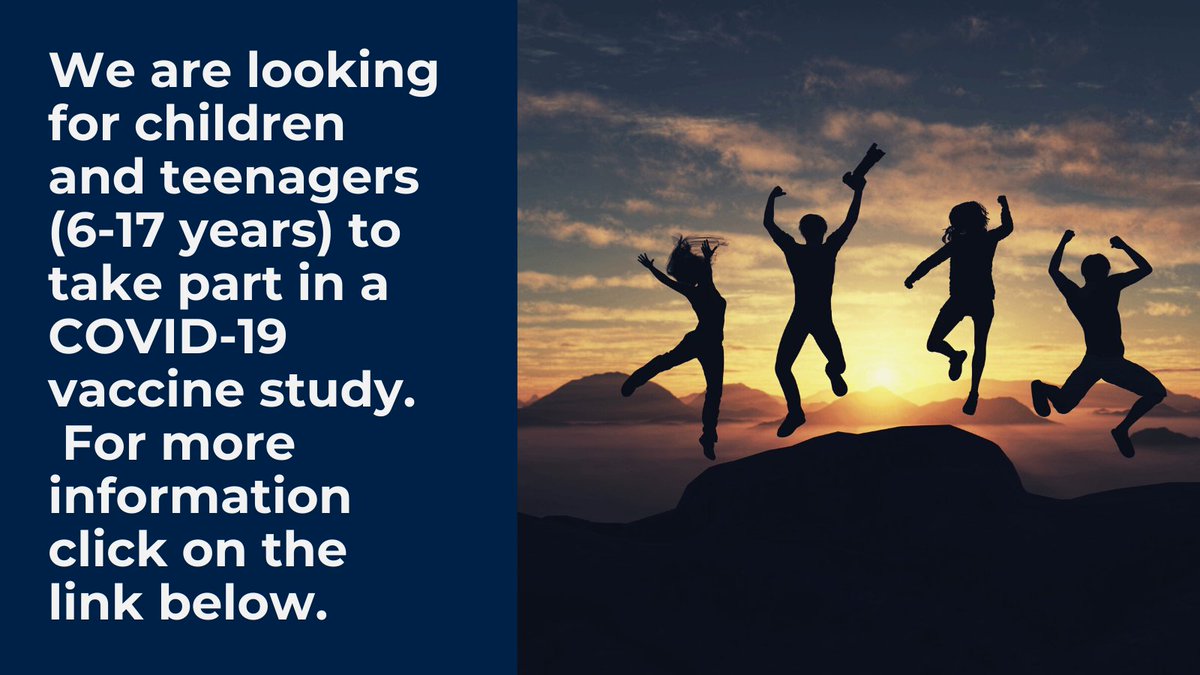 OxfordVacGroup's tweet photo. We have a new COVID-19 study open for recruitment.  If your child is aged 6-17 years and in good health they may be eligible to participate. Click on the link to find out more. https://t.co/4zbqIEI9LT #OxfordVaccineGroup #OxfordVaccine #Covid19 https://t.co/4IFvVWWbj7